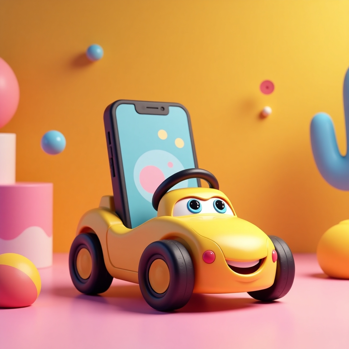 Toon Toy Car with Phone